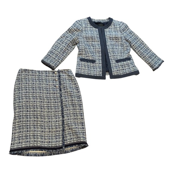 Talbots Women's Tweed Skirt Suit Set Size 6 Career Business Professional - Picture 1 of 13